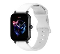 Yikamosi Compatible avec Amazfit Active Bracelets pour Femmes et Hommes,20MM libération Rapide Silicone Souple Fermoir en acier inoxydable Remplacement Bracelet pour Amazfit Active,Blanc