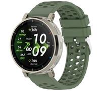 Yikamosi Compatible avec Amazfit Active3 Premium Bracelets pour Femmes et Hommes,libération Rapide Silicone Souple Fermoir en acier inoxydable Remplacement Bracelet pour Active3 Premium,Vert Foncé