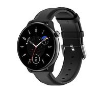 Yikamosi Compatible avec Amazfit GTR Mini Bracelets pour Femmes et Hommes,20MM libération Rapide Cuir véritable Fermoir en acier inoxydable Remplacement Bracelet pour Amazfit GTR Mini,Noir