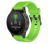 Yikamosi Compatible avec Garmin Fenix 6X Bracelets,libération Rapide Silicone Souple Fermoir en Acier Inoxydable Remplacement Bracelet pour Garmin Fenix 6X Plus/Fenix 5X/Fenix 5X Plus,Vert