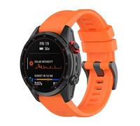 Yikamosi Compatible avec Garmin Fenix 7 Bracelets,22MM libération Rapide Silicone Souple Fermoir en acier inoxydable Remplacement Bracelet pour Garmin Fenix 7/EPIX Gen 2,Orange