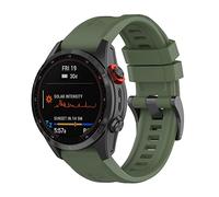 Yikamosi Compatible avec Garmin Fenix 7 Bracelets,22MM libération Rapide Silicone Souple Fermoir en acier inoxydable Remplacement Bracelet pour Garmin Fenix 7/EPIX Gen 2,Armée verte