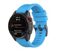 Yikamosi Compatible avec Garmin Fenix 7 Bracelets,22MM libération Rapide Silicone Souple Fermoir en acier inoxydable Remplacement Bracelet pour Garmin Fenix 7/EPIX Gen 2,Bleu