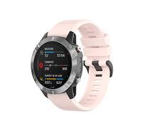 Yikamosi Compatible avec Garmin Fenix 7 Bracelets,22MM libération Rapide Silicone Souple Fermoir en acier inoxydable Remplacement Bracelet pour Garmin Fenix 7/6/5/Fenix 5 Plus,Rose