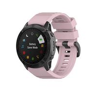 Yikamosi Compatible avec Garmin Fenix 7X Bracelets,26MM libération Rapide Silicone Souple Fermoir en acier inoxydable Remplacement Bracelet pour Garmin Fenix 7X/6X/5X/Fenix 5X Plus,Rose