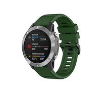 Yikamosi Compatible avec Garmin Fenix 7X Bracelets,26MM libération Rapide Silicone Souple Fermoir en acier inoxydable Remplacement Bracelet pour Garmin Fenix 7X/6X/5X/Fenix 5X Plus,Armée verte