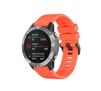 Yikamosi Compatible avec Garmin Fenix 7X Bracelets,26MM libération Rapide Silicone Souple Fermoir en acier inoxydable Remplacement Bracelet pour Garmin Fenix 7X/6X/5X/Fenix 5X Plus,Rouge corail