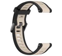 Yikamosi Compatible avec Garmin Forerunner 165 Bracelets pour Femmes et Hommes,Double couleur libération Rapide Silicone Souple Métal Fermoir Remplacement Bracelet pour Forerunner 165,Noir/Kaki