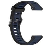 Yikamosi Compatible avec Garmin Forerunner 165 Bracelets pour Femmes et Hommes,Double Couleur libération Rapide Silicone Souple Métal Fermoir Remplacement Bracelet pour Forerunner 165,Noir/Bleu Nuit