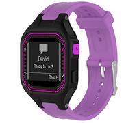 Yikamosi Compatible avec Garmin Forerunner 25 Bracelets,libération Rapide Silicone Souple Fermoir en Acier Inoxydable Remplacement Bracelet pour Garmin Forerunner 25 Femmes,Mauve