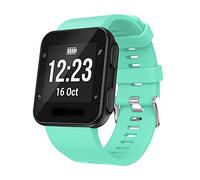 Yikamosi Compatible avec Garmin Forerunner 35 Bracelets,libération Rapide Silicone Souple Fermoir en Acier Inoxydable Remplacement Bracelet pour Garmin Forerunner35/Forerunner30 GPS Watch,Menthe