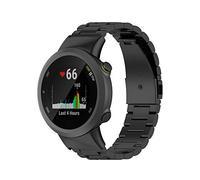 Yikamosi Compatible avec Garmin Forerunner 45 Bracelets,libération Rapide Bracelet de Remplacement en Acier Inoxydable Bracelet réglable en métal pour Forerunner 45/Forerunner 45S/Swim 2,Noir