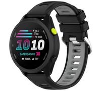 Yikamosi Compatible avec Garmin Forerunner 70 Bracelets pour Femmes et Hommes,20MM Double couleur libération Rapide Silicone Souple Remplacement Bracelet pour Forerunner 70/170,Noir/Gris