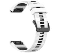 Yikamosi Compatible avec Garmin Quatix 8 47MM Bracelets pour Femmes et Hommes,22MM Double couleur Silicone Souple Fermoir en acier inoxydable Remplacement Bracelet pour Quatix 8 47MM,Blanc/Noir