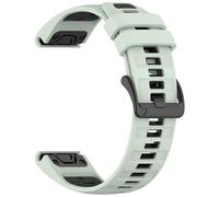 Yikamosi Compatible avec Garmin Quatix 8 51MM Bracelets pour Femmes et Hommes,26MM Double couleur Silicone Souple Fermoir en acier inoxydable Remplacement Bracelet pour Quatix 8 51MM,Vert Menthe/Noir