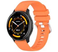 Yikamosi Compatible avec Garmin Venu 3S Bracelets pour Femmes et Hommes,18MM libération Rapide Silicone Souple Fermoir en Acier Inoxydable Remplacement Bracelet pour Garmin Venu 3S/Venu 2S,Orange