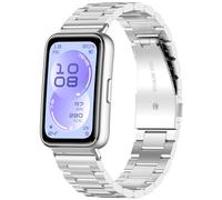 Yikamosi Compatible avec Huawei Band 11 Bracelets pour Femmes et Hommes,libération Rapide Bracelet de Remplacement en Acier Inoxydable Bracelet réglable en métal pour Band 11/Band 11 Pro,Argent