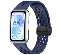 Yikamosi Compatible avec Huawei Band 11 Bracelets pour Femmes et Hommes,libération Rapide Silicone Souple Boucle Magnétique Remplacement Bracelet pour Band 11/Band 11 Pro,Bleu minuit