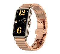 Yikamosi Compatible avec Huawei Watch Fit Mini Bracelets,16MM libération Rapide Bracelet de Remplacement en Acier Inoxydable Bracelet réglable en métal pour Huawei Watch Fit Mini,Or rose