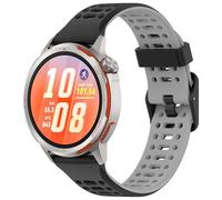 Yikamosi Compatible avec HUAWEI Watch GT Runner 2 Bracelets pour Femmes et Hommes,22MM Double couleur libération Rapide Silicone Souple Remplacement Bracelet pour GT Runner 2/GT Runner,Noir/Gris