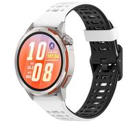 Yikamosi Compatible avec HUAWEI Watch GT Runner 2 Bracelets pour Femmes et Hommes,22MM Double couleur libération Rapide Silicone Souple Remplacement Bracelet pour GT Runner 2/GT Runner,Blanc/Noir