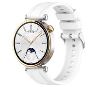 Yikamosi Compatible avec Huawei Watch GT4 Bracelets pour Femmes et Hommes,libération Rapide Silicone Souple Fermoir en acier inoxydable Remplacement Bracelet pour Huawei Watch GT4 41MM,Blanc