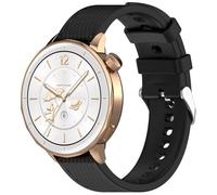 Yikamosi Compatible avec OPPO Watch X3 Mini Bracelets pour Femmes et Hommes,18MM libération Rapide Silicone Souple Fermoir en acier inoxydable Remplacement Bracelet pour Watch X3 Mini,Noir