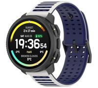 Yikamosi Compatible avec Suunto Nautic S Bracelets pour Femmes et Hommes,22MM libération Rapide Silicone Souple Fermoir en acier inoxydable Remplacement Bracelet pour Nautic S/Race 2,Blanc/Bleu Nuit