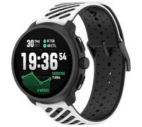 Yikamosi Compatible avec Suunto Race 2 Bracelets pour Femmes et Hommes,libération Rapide Silicone Souple Fermoir en acier inoxydable Remplacement Bracelet pour Race 2/Race/Race S/Vertical,Blanc/Noir