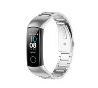 Yikamosi Compatible with Huawei Band 3/3 Pro/4 Pro Band,Stainless Steel Metal Quick Fit Replacement Smart Watch Bracelet Strap Bands for Huawei Band 3/3 Pro/4 Pro(Silver)