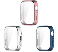 Yikamosi Coque de Protection Compatible avec Huawei Watch Fit 5 Pro,Anti-Rayures Anti Chute TPU Souple Coque de Pare-Chocs Compatible avec Huawei Watch Fit 5 Pro Smartwatch,Rose+Argent+Bleu Nuit