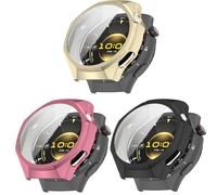 Yikamosi Coque de Protection Compatible avec Huawei Watch GT 6 Pro,Anti-Rayures Anti Chute TPU Souple Coque de Pare-Chocs Compatible avec Huawei Watch GT 6 Pro Smartwatch,Or+Rose+Noir