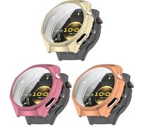 Yikamosi Coque de Protection Compatible avec Huawei Watch GT 6 Pro,Anti-Rayures Anti Chute TPU Souple Coque de Pare-Chocs Compatible avec Huawei Watch GT 6 Pro Smartwatch,Or+Rose+Or Rose