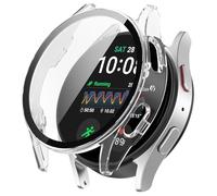 Yikamosi coques avec protection d'écran en verre trempé compatible avec Samsung Watch 7 44MM,protection complète anti-chocs,coque ultra fine HD pour Watch 7 44MM Smartwatch,Dégager