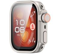 Yikamosi Coques avec Protection d'écran en Verre trempé Protection complète Anti-Chocs,Coque Ultra Fine HD pour Compatible avec Huawei Watch Fit 5 Pro,Kaki