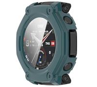 Yikamosi Coques avec Protection d'écran en Verre trempé Protection complète Anti-Chocs,Coque Ultra Fine HD pour Compatible avec Amazfit T-Rex 3 Pro 48MM,Vert