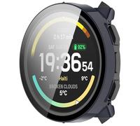 Yikamosi Coques avec Protection d'écran en Verre trempé Protection complète Anti-Chocs,Coque Ultra Fine HD pour Compatible avec SUUNTO Vertical 2,Bleu Nuit