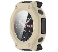 Yikamosi Coques avec Protection d'écran en Verre trempé Protection complète Anti-Chocs,Coque Ultra Fine HD pour Compatible avec Amazfit T-Rex 3 Pro 48MM,Kaki