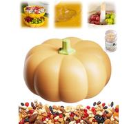Yikeyuan Pumpkin Snack Tray, Pumpkin Snack Bowl with Removable Multi-grid Compartments and Built-In Toothpick Holder, Stackable Snack Holder for Halloween, Thanksgiving& Fall Parties (Orange)