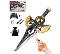 Yikeyuan Remote Flying Sword, Gesture & Remote Control Rc Glider with 360° Stunts, 3-Speed Control, LED Lights, Long Flight Time, Lightweight Durable Design, Easy to Fly for Beginners (Black)