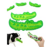 Yikeyuan Slow Feed Chew and Fetch Crocodile, Treat-Dispensing Chew Toy, Durable, Freezable, Easy to Clean, Dental Care, Slow-Feed Chew & Fetch Crocodile Dog Toy for Small, Medium & Large (Mix)