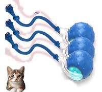Yikeyuan Tiny Fetch Dog Toy, Soothing Chirping Sounds Tiny Fetch Smart 360° Rolling, Tough Chew Proof Tinyfetch Dog Toy, Fast Moving Toy for Dog and Cat (Blue-3)