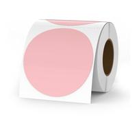 YIKIADA Étiquette Thermique en Vinyle à Points Roses 76 mm Autocollant d'adresse en Rouleau Autocollant étanche pour imprimante pour Logo Code à Barres QR Code Inventaire 500 pièces