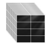 YIKIADA Étiquettes Noires 40 x 19 mm Étiquettes Autocollantes Rectangulaires Autocollants Étanches pour Étiquetage de Confiture Étiquettes d'adresse 160 Pièces