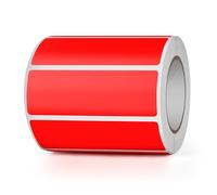 YIKIADA Étiquettes Rectangulaires Thermiques Rouges 25×76 mm 500 Pièces | Adhésif Fort, Imperméable et Résistant aux Rayures, Rendu Net pour Noms Adresses Codes-Barres, Classeurs Rayonnages et Colis