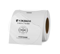YIKIADA Étiquettes Thermiques à Points Transparents Vinyle 76 mm Autocollant en Rouleau Autocollant d'adresse Autocollant d'imprimante étanche pour Logo Code à Barres QR Code Inventaire 200 pièces