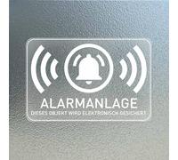 YIKIADA Lot de 10 autocollants en vinyle pour système d'alarme 7,5 x 5 cm