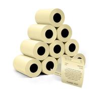 YIKIADA Lot de 10 rouleaux de papier thermique jaune pour imprimante de bureau - Convient pour les magasins, les supermarchés, les magasins