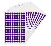 YIKIADA Lot de 1170 pastilles autocollantes rondes violettes de 13 mm - Pastilles adhésives étanches - Petit code couleur, PUNKTE AUFKLEBER-01
