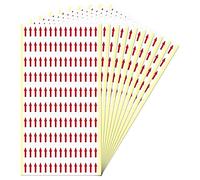 YIKIADA Lot de 1500 autocollants rouges en forme de petite flèche 3,1 x 1,9 cm - Étiquettes autocollantes imperméables pour inspection de direction du débit de gaz
